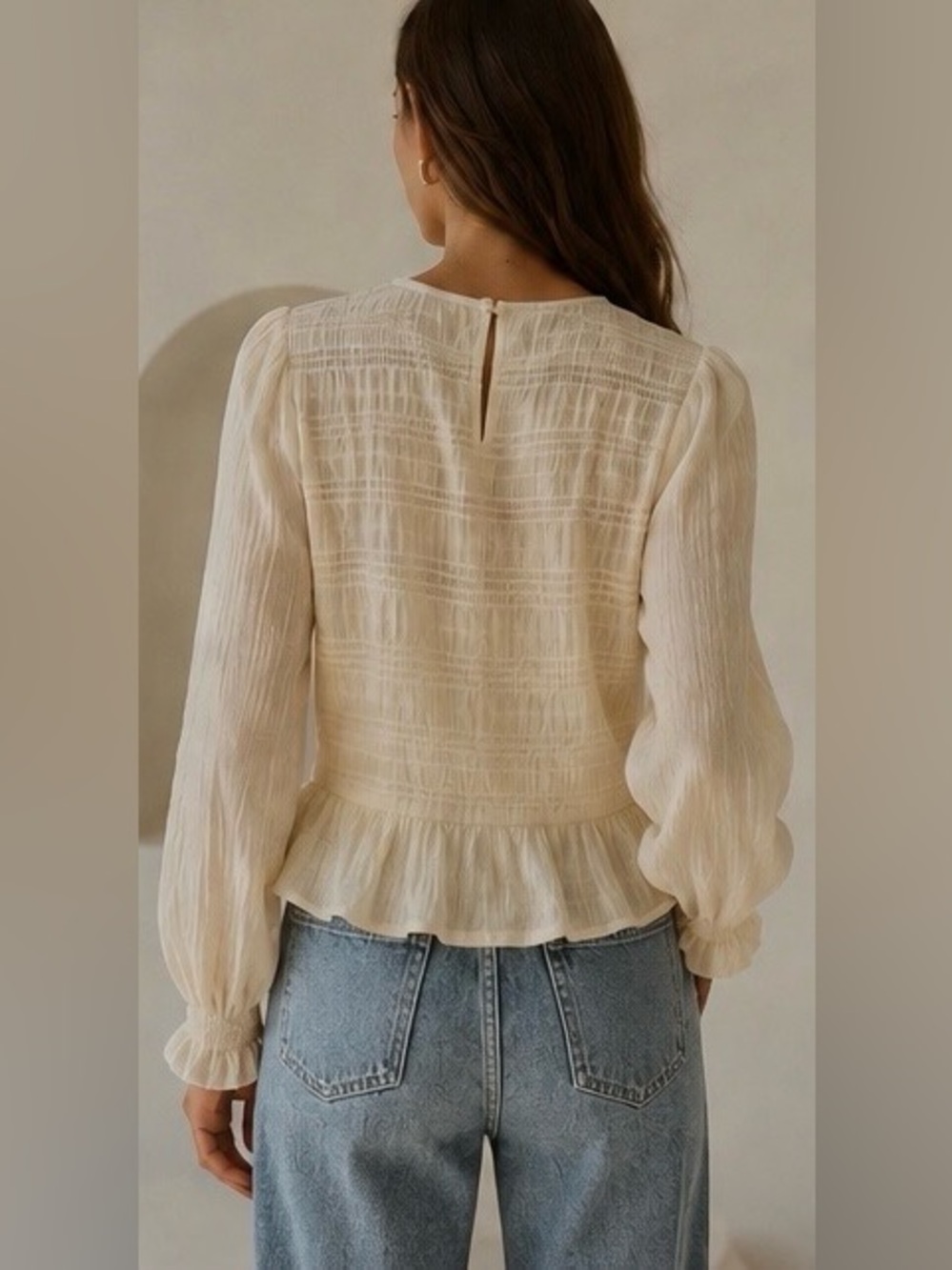 Ricki’s Smocked Peplum Blouse Size S - Picture 4 of 10